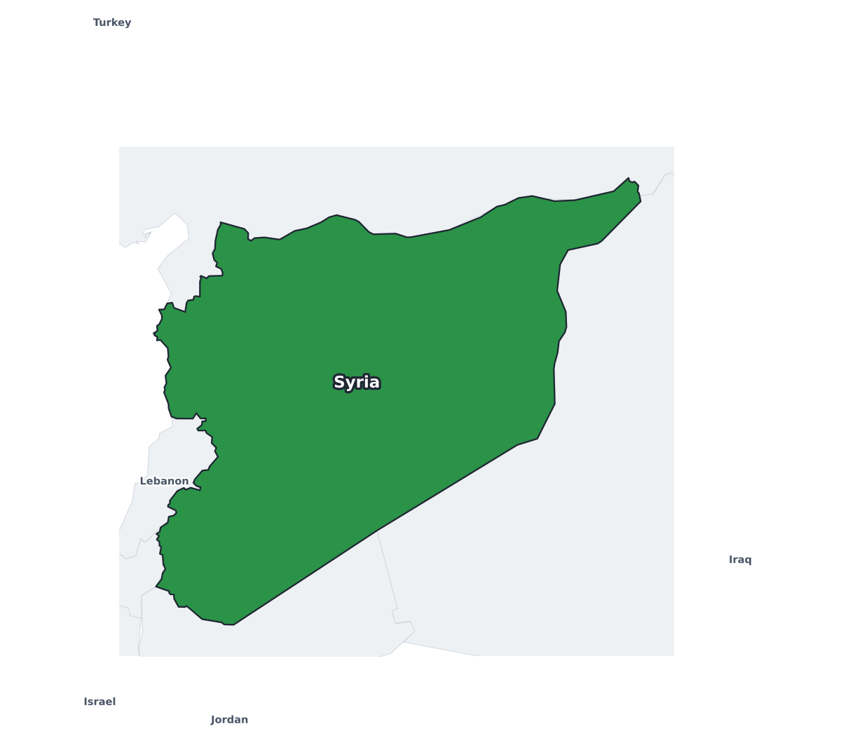 Syria Labeled Map - free printable map of Syria