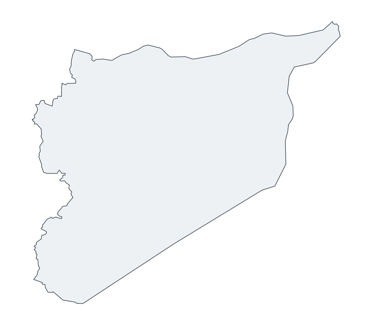 Syria Outline Map - free printable map of Syria