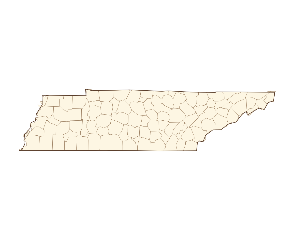 Tennessee County Map - free printable map of Tennessee