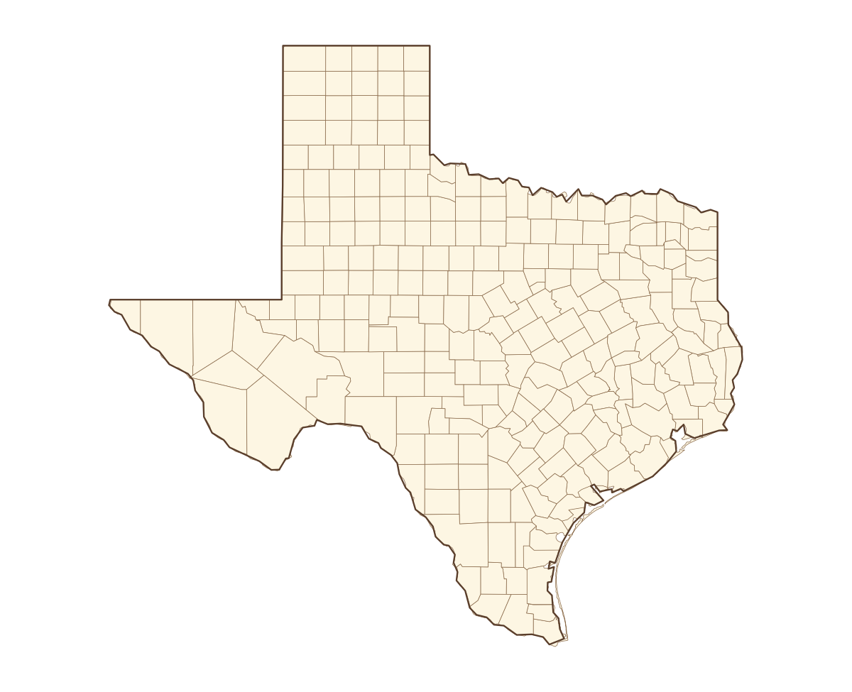 Texas County Map - free printable map of Texas