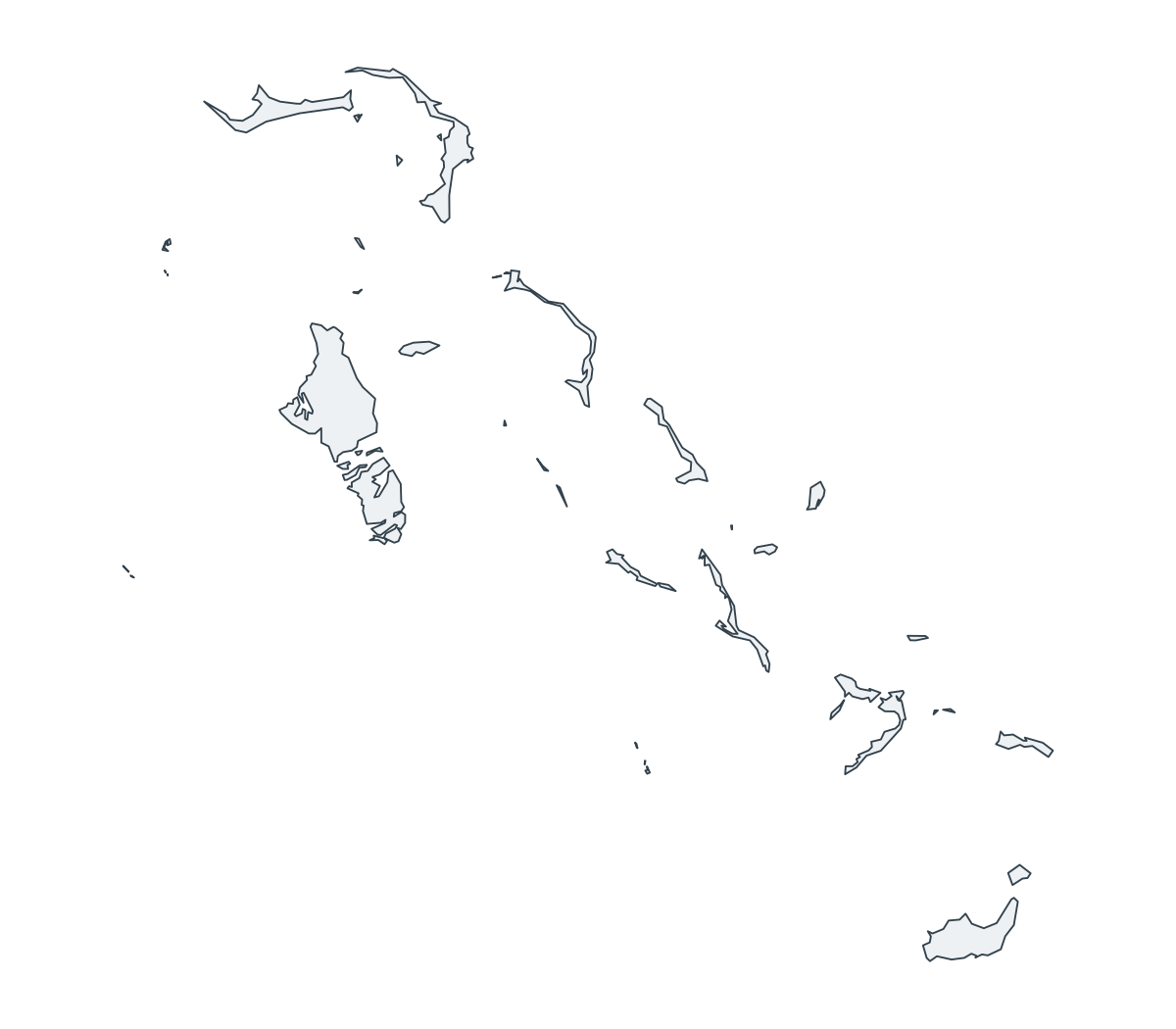 The Bahamas Outline Map - free printable map of The Bahamas