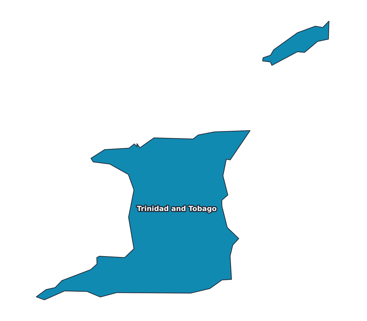 Trinidad and Tobago Labeled Map - free printable map of Trinidad and Tobago
