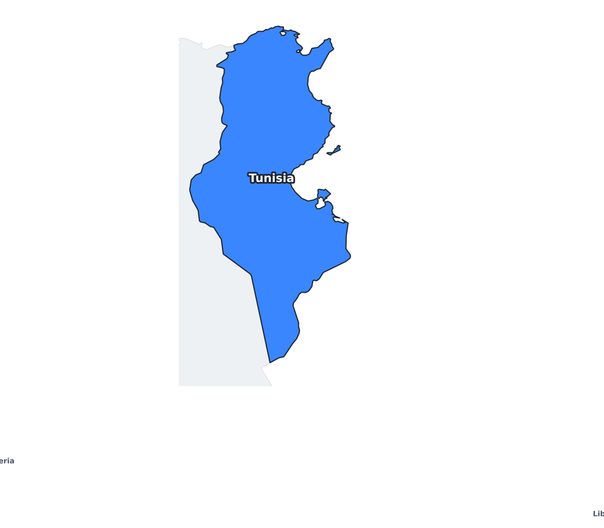 Tunisia Labeled Map - free printable map of Tunisia