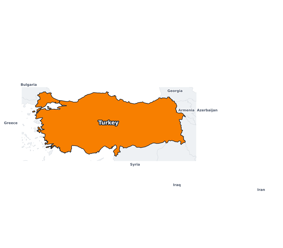 Turkey Labeled Map - free printable map of Turkey