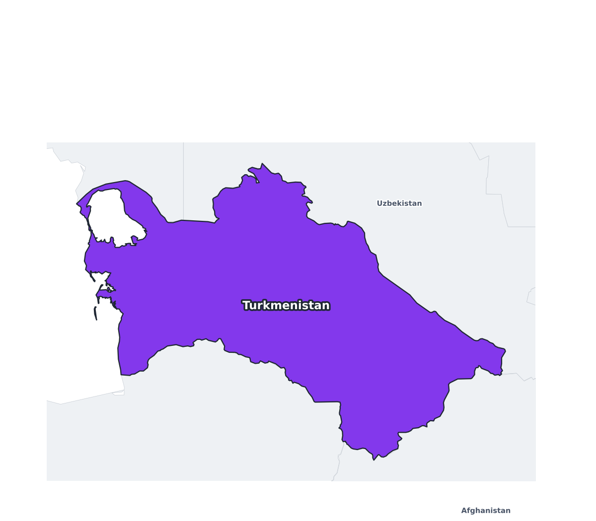 Turkmenistan Labeled Map - free printable map of Turkmenistan