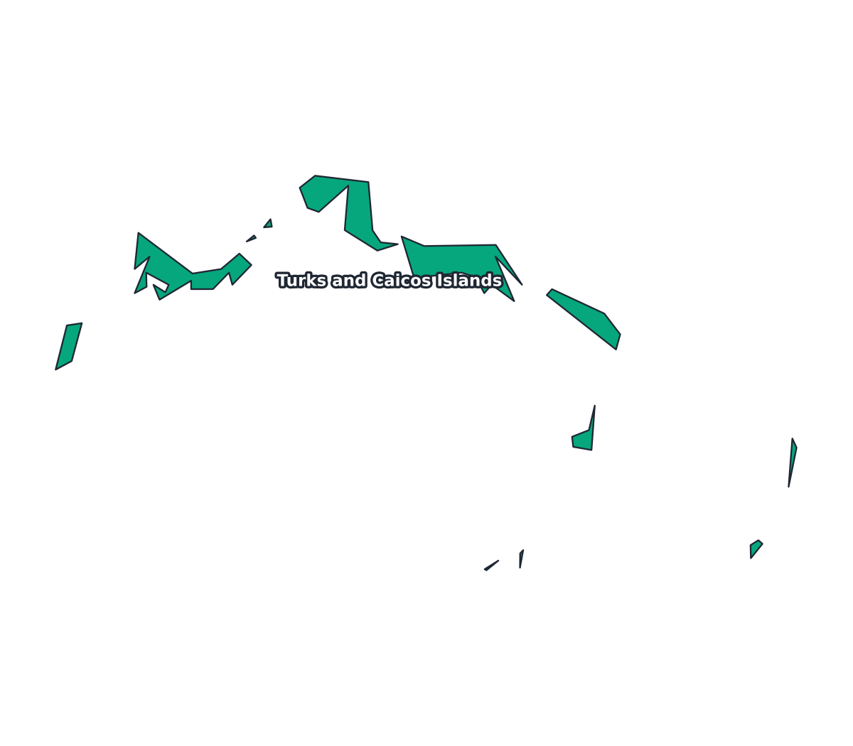 Turks and Caicos Islands Labeled Map - free printable map of Turks and Caicos Islands