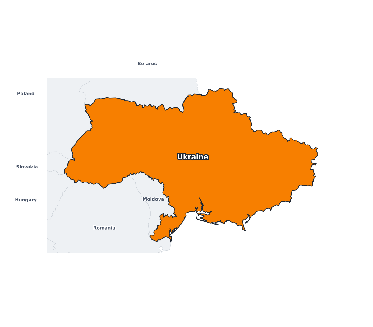 Ukraine Labeled Map - free printable map of Ukraine