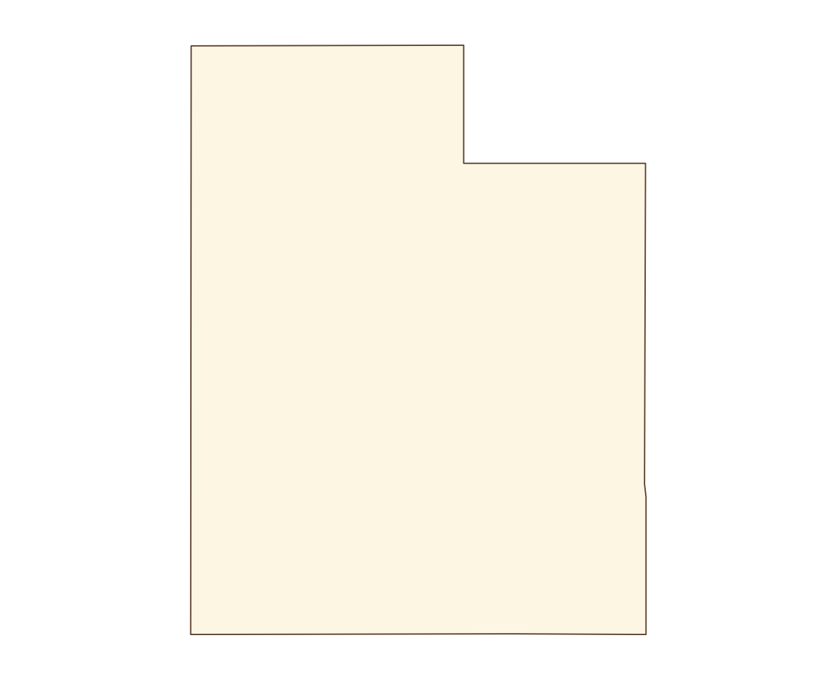 Utah Blank Outline Map - free printable map of Utah