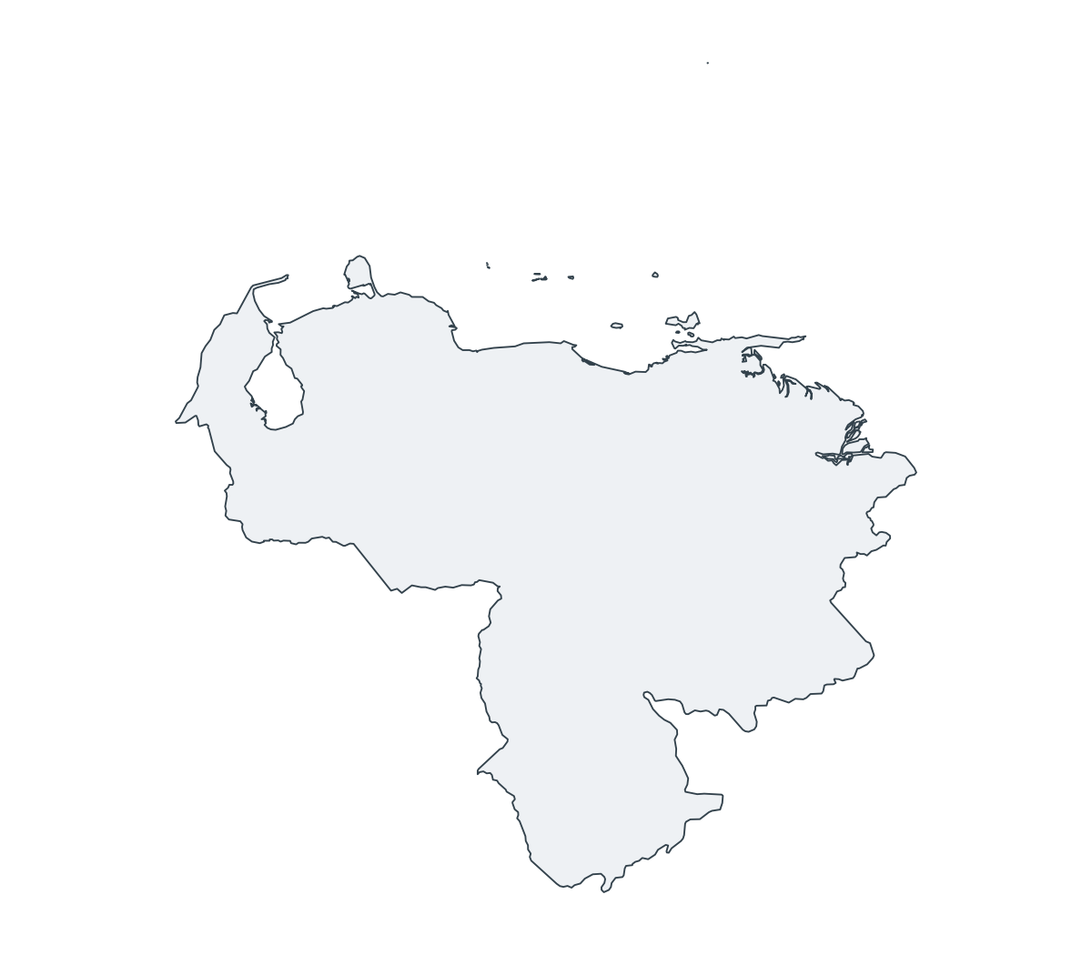 Venezuela Outline Map - free printable map of Venezuela