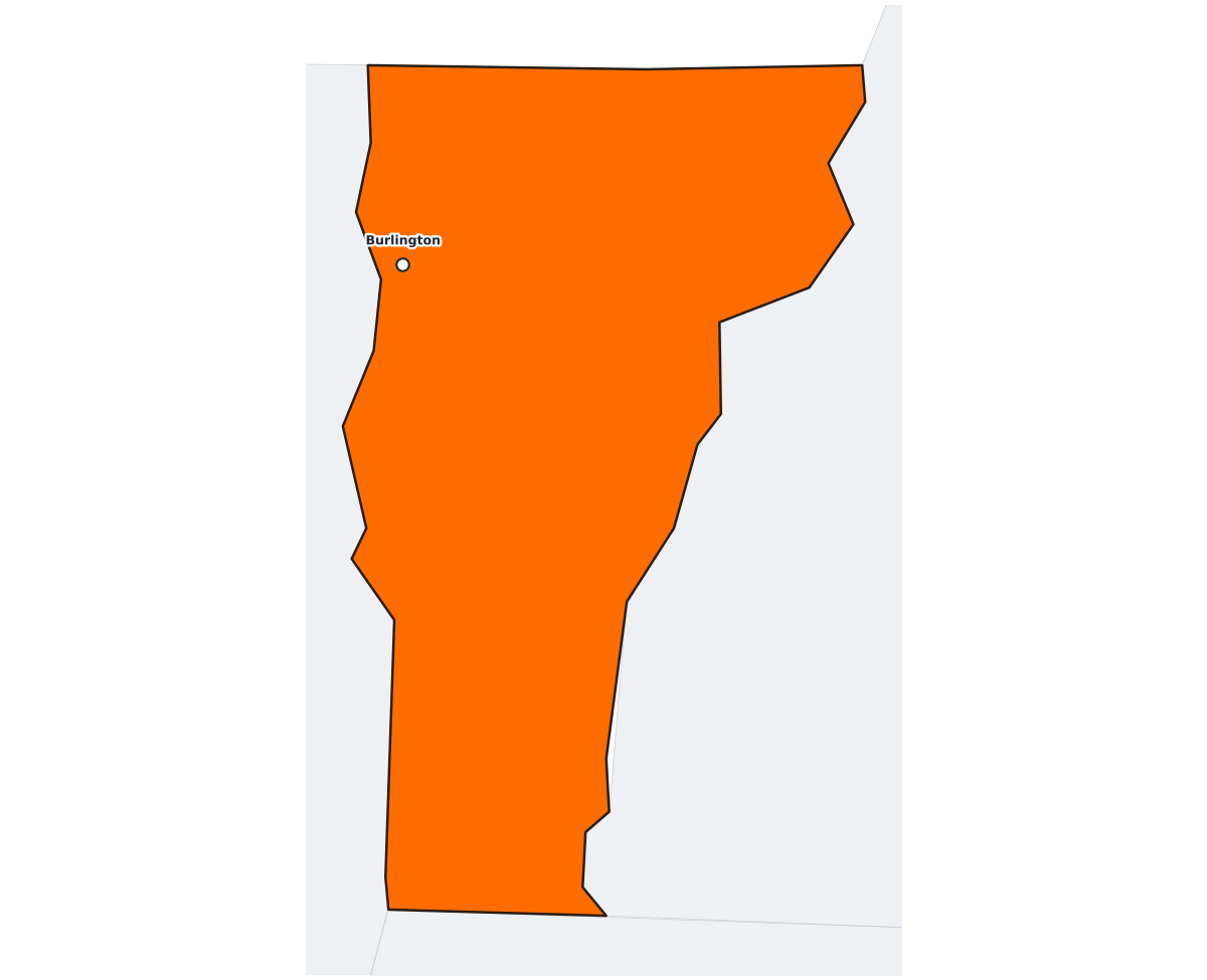 Vermont Labeled Map - free printable map of Vermont
