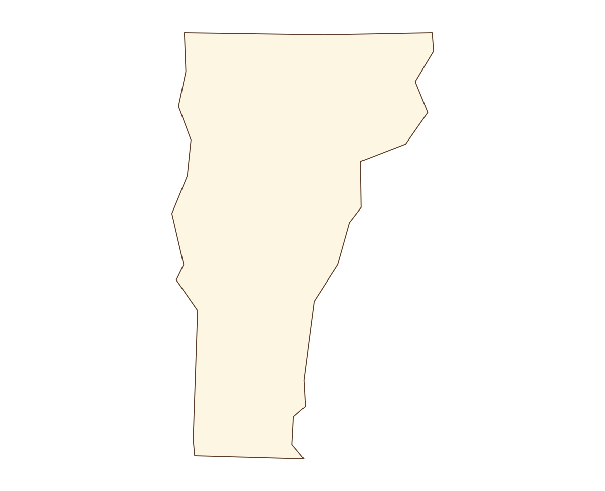 Vermont Blank Outline Map - free printable map of Vermont