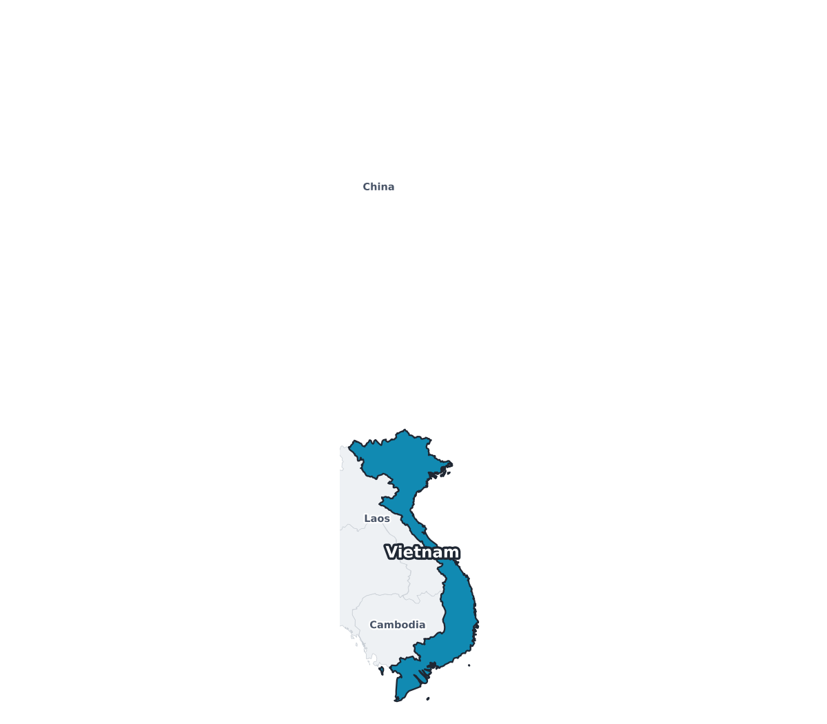 Vietnam Labeled Map - free printable map of Vietnam