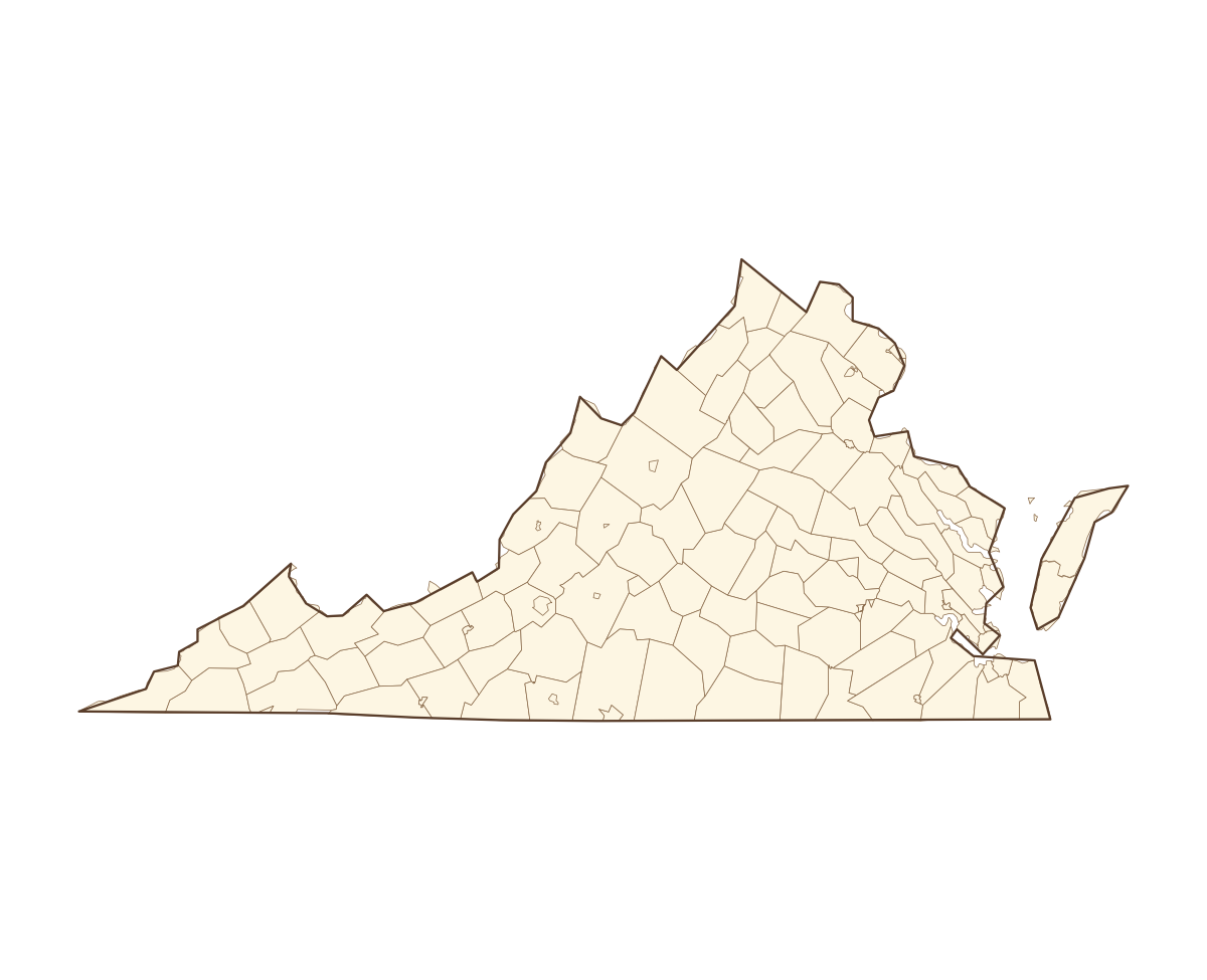 Virginia County Map - free printable map of Virginia