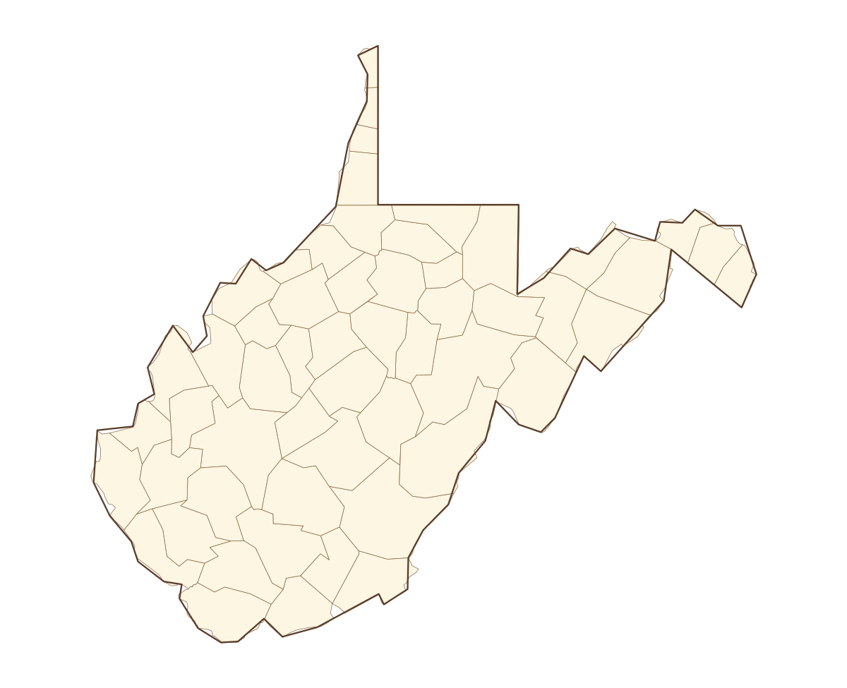 West Virginia County Map - free printable map of West Virginia