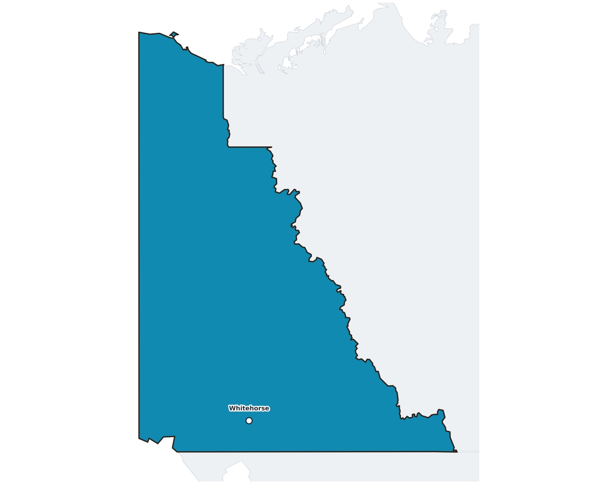 Yukon Labeled Map - free printable map of Yukon
